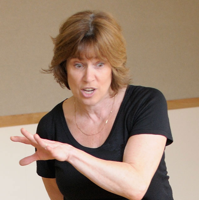 Maggie Saunders leading an expressive role-play exercise